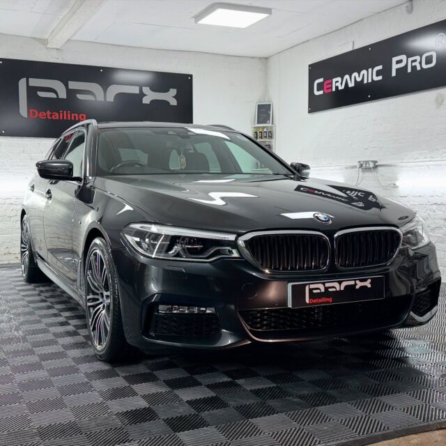 BMW 5 Series in for our 'Level 1 Paint Enhancement Detail' & Ceramic Pro 9h paint protection - an incredibly well spec's family wagon and still my favourite colour!.....#parxdetailing #paintcorrection #detailing #detailingsussex #bmw #bmw5series #ceramiccoatings #paintprotection #familywagon #gloss #transformation #sussex #cuckfield